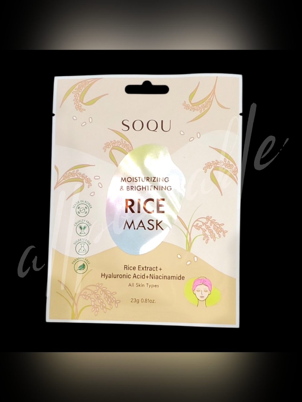 ⭐️$2 Add On⭐️ SOQU Blissful Glow Sheet Mask - Rice